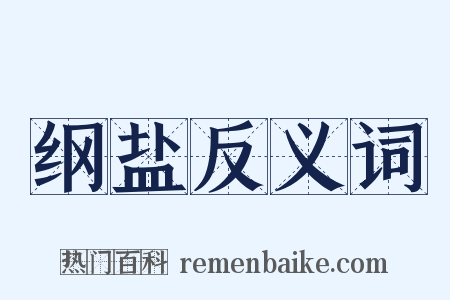 纲盐反义词是什么意思的图片